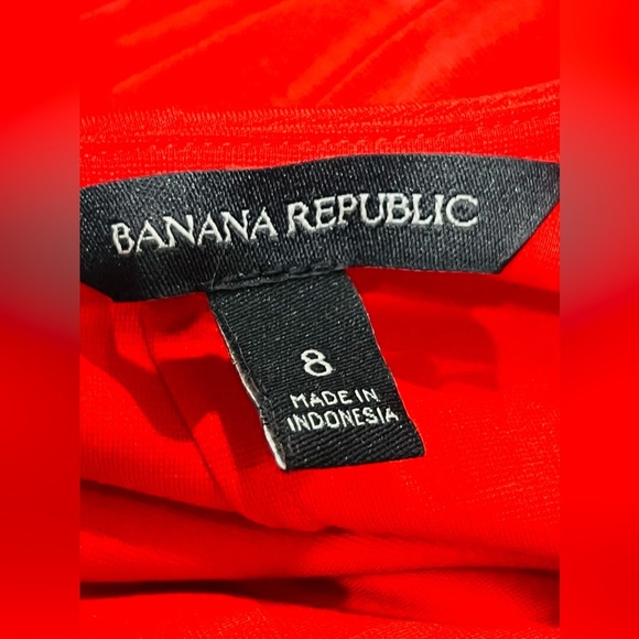 Banana Republic Red Soft Ponte Midi Dress with Slit right side leg split - Picture 12 of 15